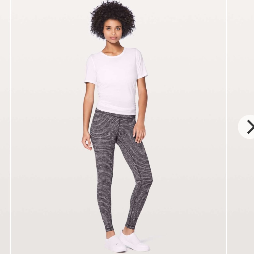 Lululemon Wunder Under Hi- Rise Tight 28” in Coco Pique Black White Luon 8